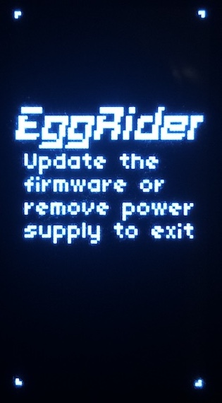 EggRider V2 update screen
