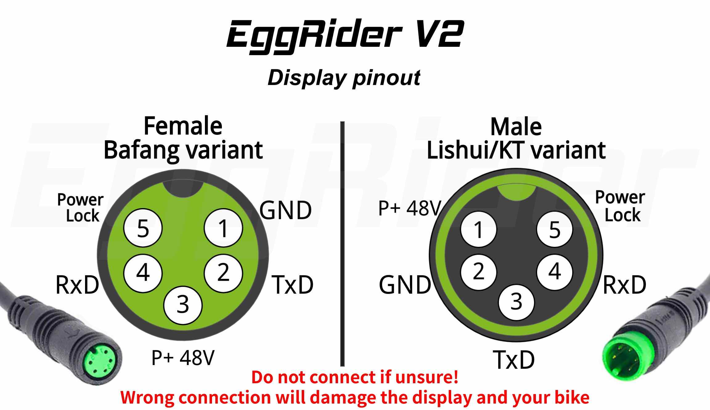 EggRider V2 display pinout