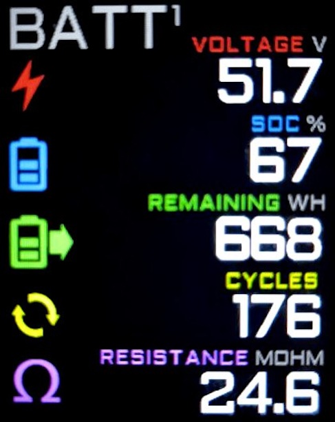 "EggRider C1 battery stats"