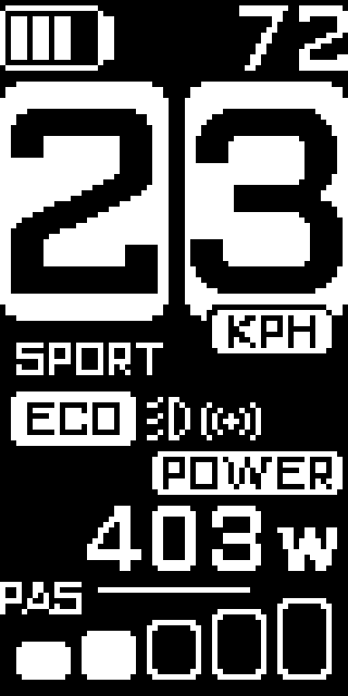 EggRider display main screen V3 "EggRider display main screen layout v3"