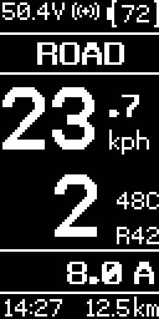 EggRider display main screen V1 "EggRider display main screen layout v1"