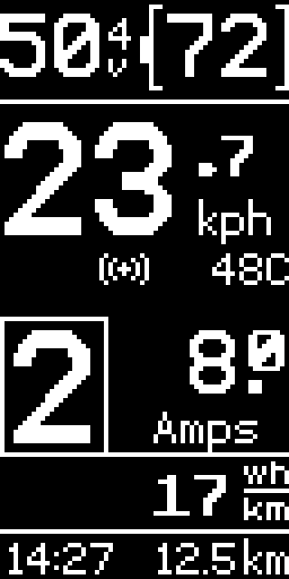 EggRider display main screen V2 "EggRider display main screen layout v2"