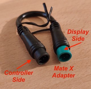 EggRider V2 display Bafang to Mate X adapter