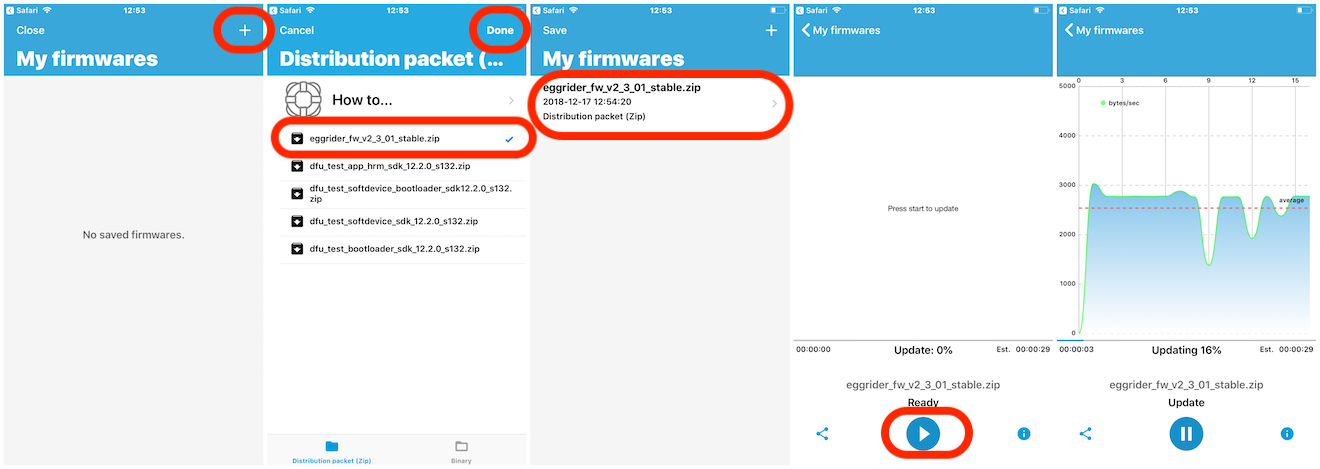 EggRider firmware update iOS part 2